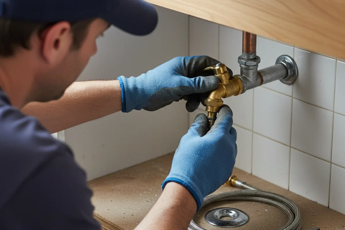 Shutoff valve and fitting work during Burst Pipe Repair in Cotati